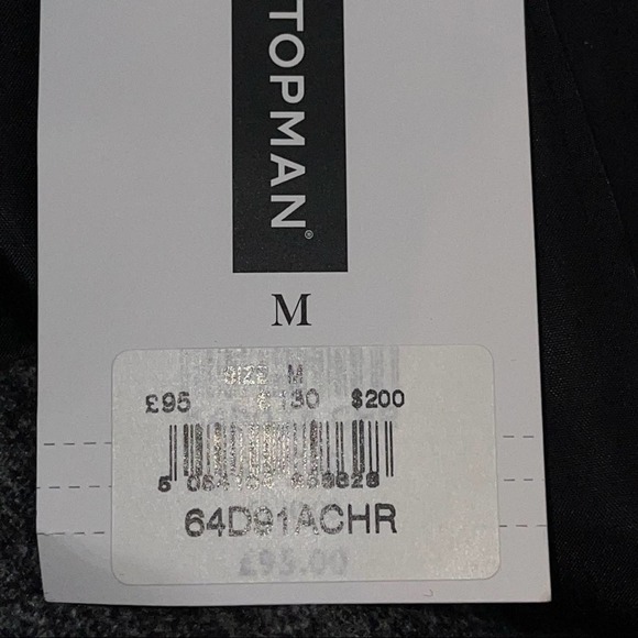 TOPMAN WOOL BLEND NOTCHED LAPELS CLASSIC TAILORING DETAILS OVERCOAT MEDIUM - Picture 3 of 5